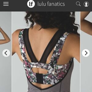 Lululemon Super Sport TankMini Pop Stripe Black Mink Berry size 8